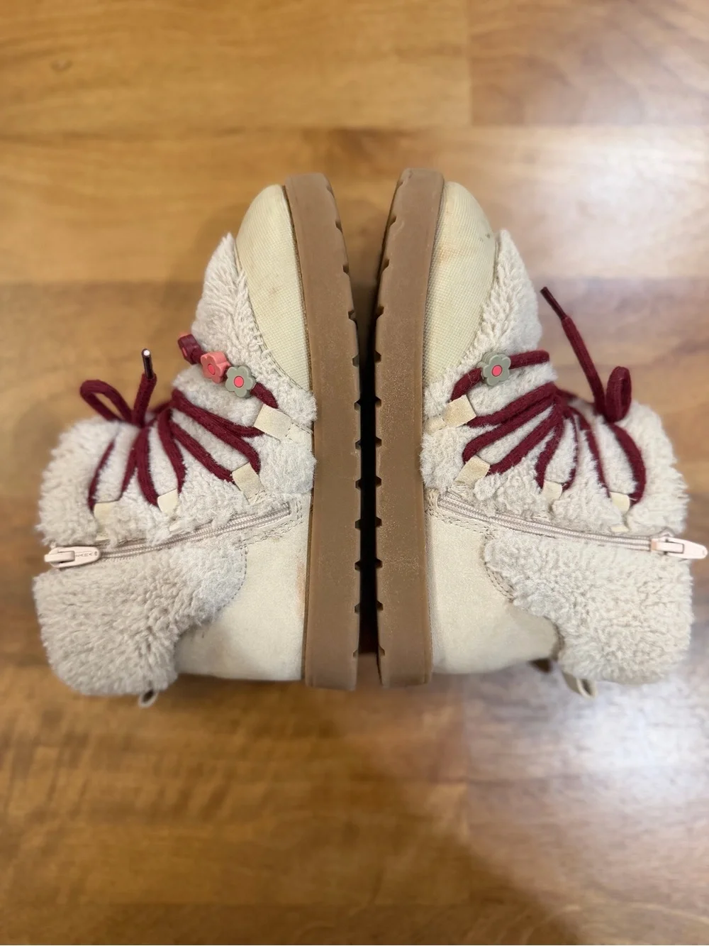 Zara Cream Faux Shearling Ankle Boots Kid’s Size 28 (US 11)